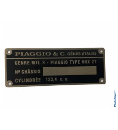 Badge Chassis PIAGGIO Type VNX 2T (PX)